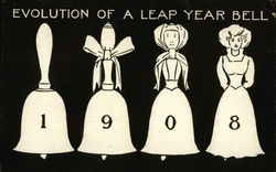 Evolution of a Leap Year Bell, 1908 Postcard Postcard