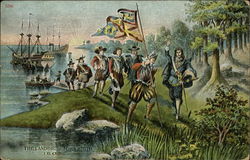 The Landing of John Smith, 1607 Postcard