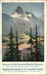 Souvenir of the Canadian Pacific Railway, the most picturesque route in the world Railroad (Scenic) Postcard Postcard