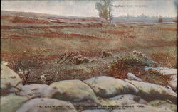 Crawling to the German Trenches Undeer Fire Postcard