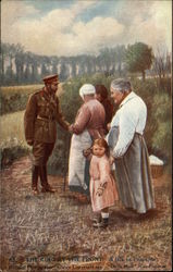 The King at the Front A Talk to Peasants World War I Postcard Postcard