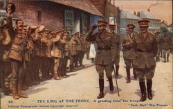 The King at the Front World War I Postcard Postcard