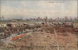 Picking up Wounded in a Captured Village World War I Postcard Postcard