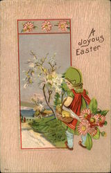 A Joyous Easter With Children Postcard Postcard