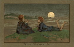 When Shadows Fall Children Postcard Postcard