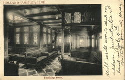 Holland-America Line, Smoking Room Interiors Postcard Postcard