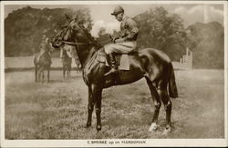 C. Smirke up on Mardoman Horse Racing Postcard Postcard