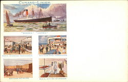 Cunard-Linien - "Saxonia" and "Ivernia" Cruise Ships Postcard Postcard