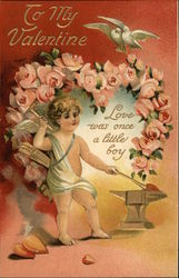 To My Valentine, Love was Once a Little Boy Postcard