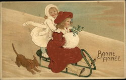 Bonne Annee Children Postcard Postcard