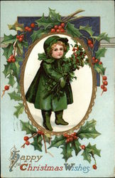 Happy Christmas Wishes Postcard