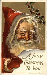 A Jolly Christmas to You Santa Claus Postcard Postcard