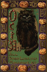 All Good Luck This Halloween Postcard