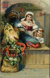 Good Wishes for Thanksgiving Postcard