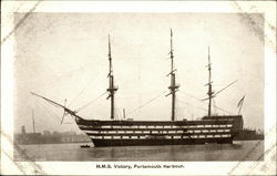 H.M.S. Victory, Portsmouth Harbour Boats, Ships Postcard Postcard