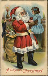 A Joyous Christmas Santa Claus Postcard Postcard