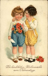 Die Herzlicksten Gluckwunsche zum Namenstage Children Postcard Postcard