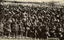 Australians Parading for the Trenches Postcard