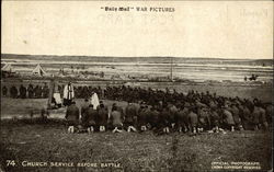 Church Service Before Battle World War I Postcard Postcard