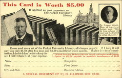 The Pocket University Library Advertising Postcard Postcard