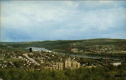 Edmunston, N.B. Showing the Hospital in the Foreground Postcard