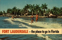 Water Skiing Fort Lauderdale, FL Postcard Postcard