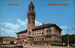 Worcester City Hall Massachusetts Postcard Postcard