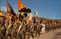 Flag Parade on Independence Day Israel Middle East Postcard Postcard