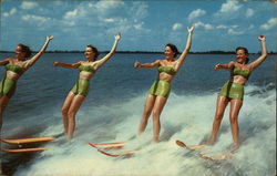 Water Skiing Display at Cypress Gardens Winter Haven, FL Postcard Postcard