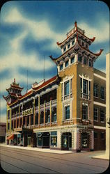 Ornate Building in Chinatown Postcard