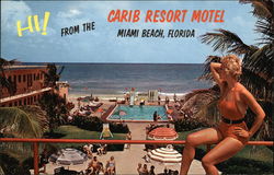 Carib Resort Motel Postcard