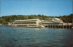 Brown Bros. Wharf, Motel and Restaurant Postcard