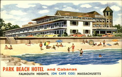 Park Beach Hotel and Cabanas Falmouth Heights, MA Postcard Postcard