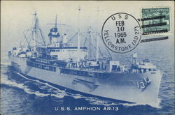 U.S.S. Amphion AR-13 Navy Postcard Postcard