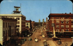 Capitol Avenue and Business District Postcard