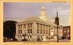 City Hall Burlington, VT Postcard Postcard