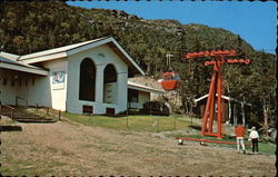 Mount Mansfield - Gondola Entering Cliff House Postcard