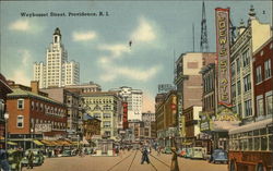 Weybosset Street Providence, RI Postcard Postcard