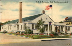 U.S.O. Recreation Club Postcard