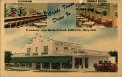 Oriole Tower Drive In Baltimore, MD Postcard Postcard