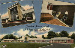 Cavalier Manor Motel Richmond, VA Postcard Postcard