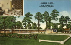 Carole Motel Savannah, GA Postcard Postcard