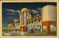 The Casino at Night Hampton Beach, NH Postcard Postcard