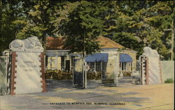 Entrance to Memphis Zoo Tennessee Postcard Postcard