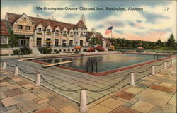 The Birmingham Country Club and Pool Alabama Postcard Postcard