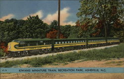 Kiwanis Miniature Train, Recreation Park Asheville, NC Postcard Postcard