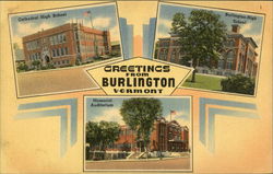 Greetings from Burlington Vermont Postcard Postcard