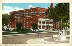 Hotel Barre Postcard