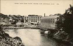 Central Maine Power Station, Kennebec River Skowhegan, ME Postcard Postcard