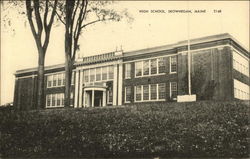 High School Skowhegan, ME Postcard Postcard